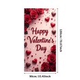 thumbnail image 1 of LUUFILx Valentine's Day Romantic Backdrop Roses Chocolate Hearts Banner Event Decorations Party Supplies Photography Props Celebration Background, 1 of 8