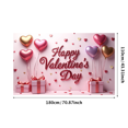 thumbnail image 1 of LUUFILx Valentine's Day Romantic Backdrop Roses Chocolate Hearts Banner Event Decorations Party Supplies Photography Props Celebration Background, 1 of 8