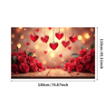 thumbnail image 1 of LUUFILx Valentine's Day Roses Heart Backdrop Photography Props Romantic Wedding Decor Party Supplies Background Decorations Banner, 1 of 8