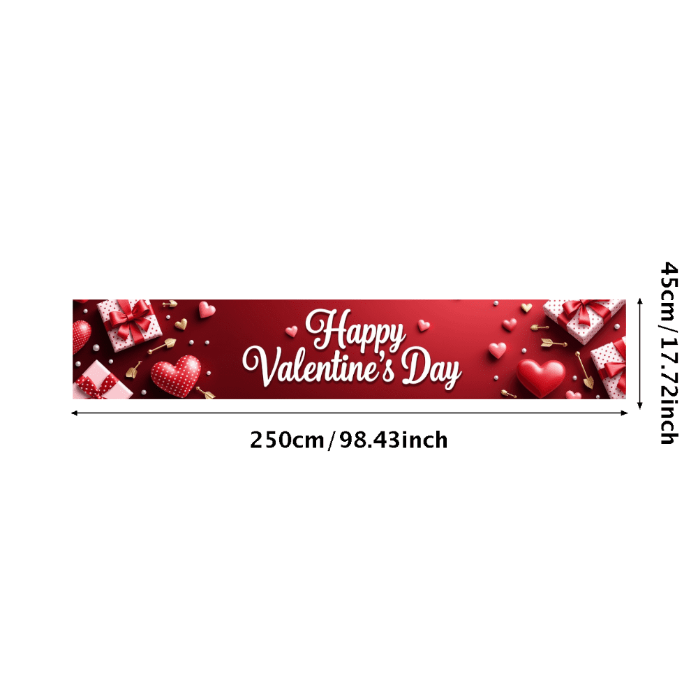 LUUFILx Valentines Day Backdrop Rose Heart Background Banner Romantic ...