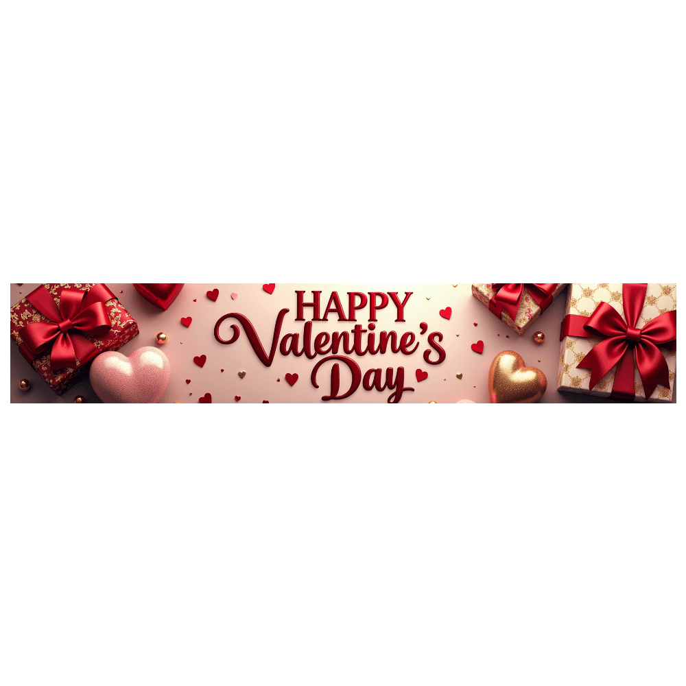 LUUFILx Valentines Day Backdrop Rose Heart Background Banner Romantic ...