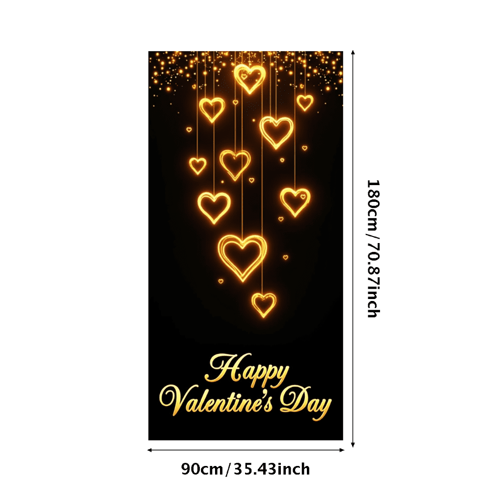 LUUFILx Valentines Day Backdrop Rose Heart Background Banner Romantic ...