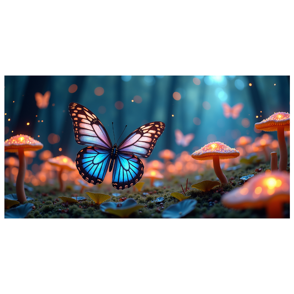 LUUFILx Vibrant Butterfly Design Background Party Decor Backdrop Banner