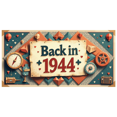 thumbnail image 1 of LUUFILx Vintage 1944 Backdrop Banner Retro Party Decoration Nostalgia Event Background Timeless Reunion Celebration Milestone Anniversary Decor, 1 of 6