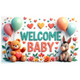 thumbnail image 1 of LUUFILx Welcome Baby Shower Backdrop Cute Baby Room Photography Props Decoration Event Background Banner Party Supplies Gender Reveal, 1 of 9
