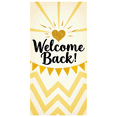 thumbnail image 1 of LUUFILx Welcome Back Banner Glitter Gold Heart Backdrop Party Supplies Decoration Event Background Photography Props School Office Reunion, 1 of 1