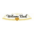 thumbnail image 1 of LUUFILx Welcome Back Banner Glitter Gold Heart Backdrop Party Supplies Decoration Event Background Photography Props School Office Reunion, 1 of 8