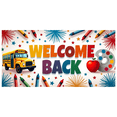 thumbnail image 1 of LUUFILx Welcome Back Banner Heart Decorative Background with Balloons for Party Supplies Office Event Celebration Occasion Backdrop Festive Decorations, 1 of 8