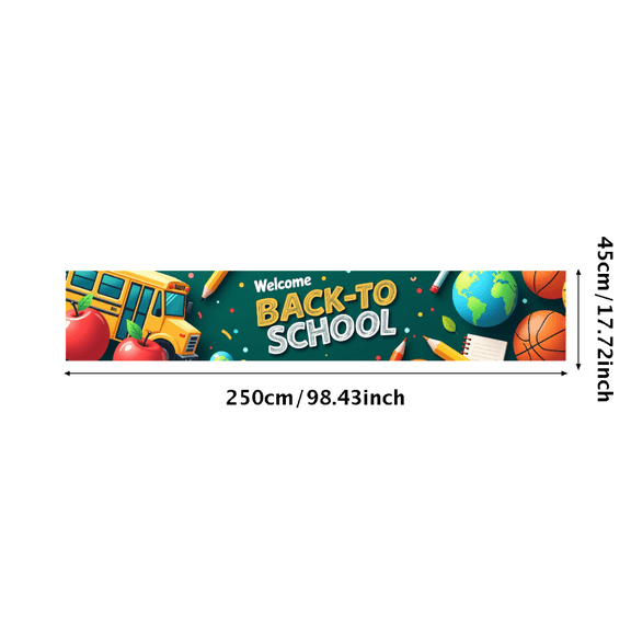 LUUFILx Welcome Back to School Banner Backdrop for Classroom Decor Kids Event Background Party Decorations School Supplies Photography Props Backdrop Banner