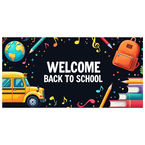 LUUFILx Welcome Back to School Banner Backdrop for Classroom Decor Kids Event Background Party Decorations School Supplies Photography Props Backdrop Banner