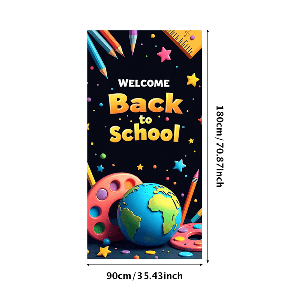 LUUFILx Welcome Back to School Banner Decorations Educational Classroom Supplies Backdrop for School Events and Photography Props Displays Parties Classroom