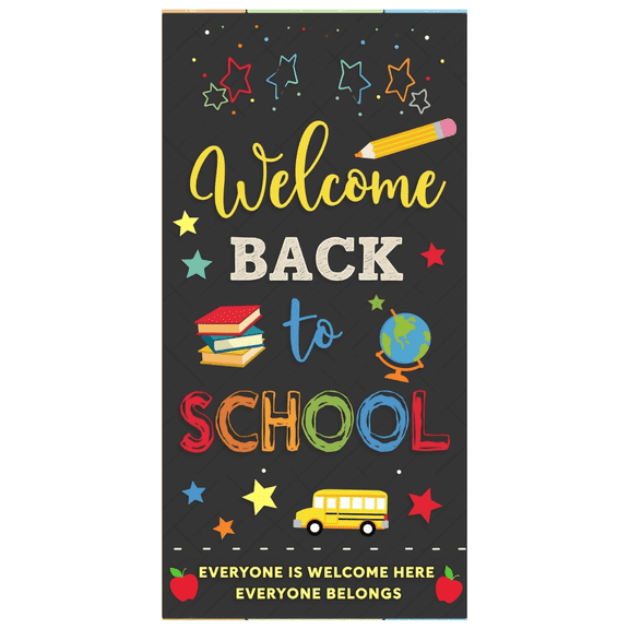 LUUFILx Welcome Back to School Banner Educational Classroom Backdrop for School Events Decorations Bulletin Board Learning Environment Celebrations Vibrant Display