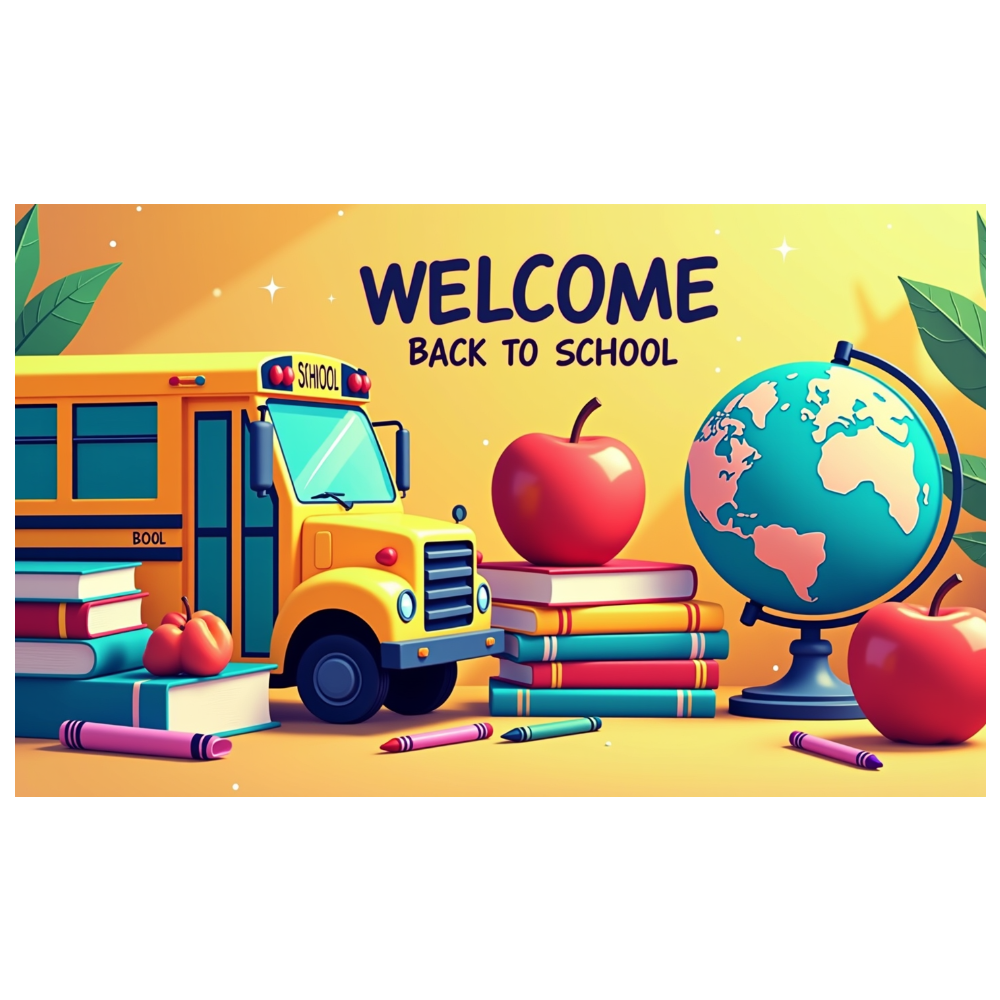 LUUFILx Welcome Back to School Banner Colorful Decorations Backdrop ...