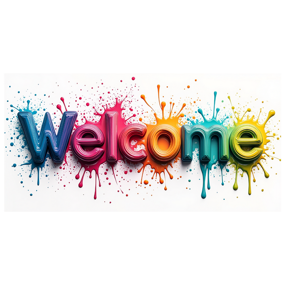 LUUFILx Welcome Colorful Backdrop Banner Vibrant Background for Party Supplies Decorations Photography Props Home Events Festivals Greeting Occasions
