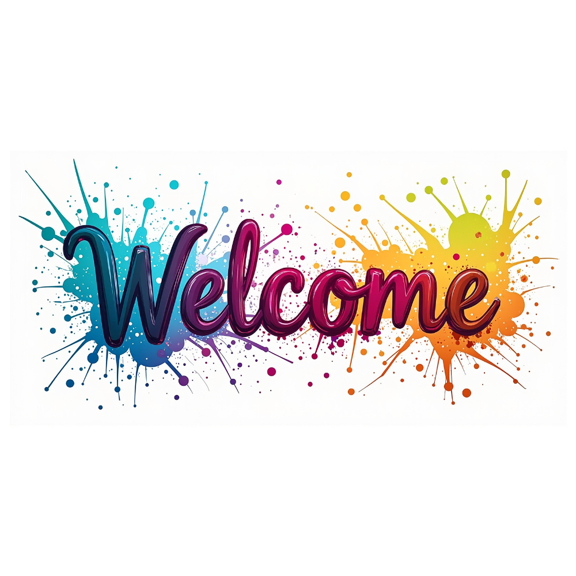 LUUFILx Welcome Colorful Backdrop Banner Vibrant Background for Party Supplies Decorations Photography Props Home Events Festivals Greeting Occasions