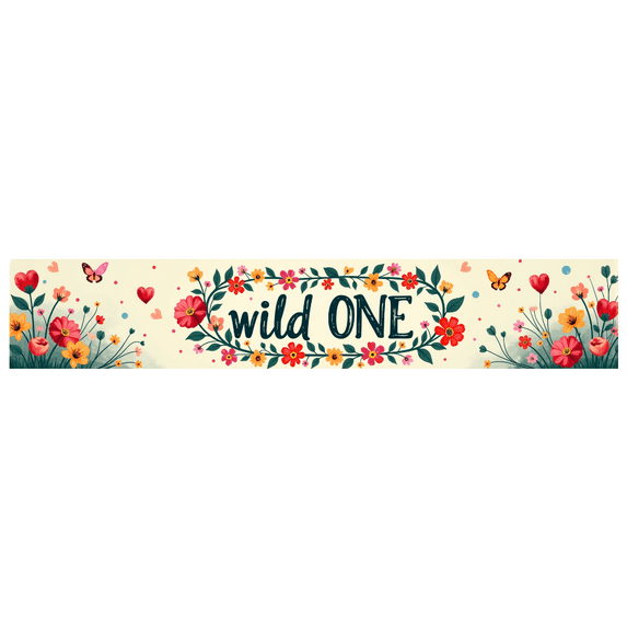 LUUFILx Wild One Floral Backdrop Birthday Background Banner Decoration Party Supplies Photography Props Kids Event