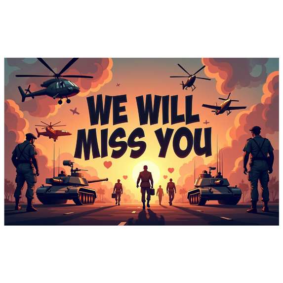 LUUFILx We Will Miss You Banner Farewell Party Decor Balloons Backdrop Celebration Background Office Send-Off Festive Decoration Goodbye Event Supplies
