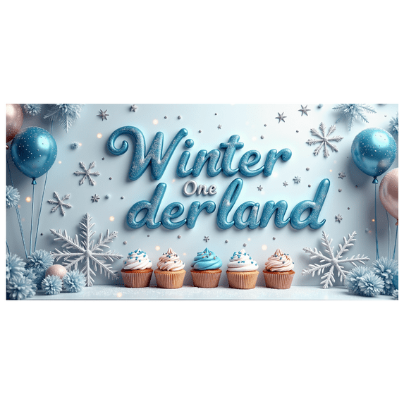 LUUFILx Winter Wonderland Birthday Backdrop Banner Background for Party Supplies Snowflake Decorations Photography Props Baby Showers Anniversary