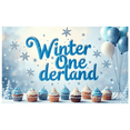 thumbnail image 1 of LUUFILx Winter Wonderland Birthday Backdrop Banner Background for Party Supplies Snowflake Decorations Photography Props Baby Showers Anniversary, 1 of 8