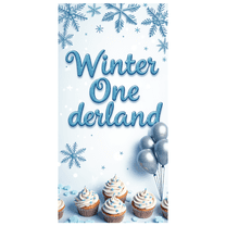 LUUFILx Winter Wonderland Birthday Backdrop Banner Background for Party Supplies Snowflake Decorations Photography Props Baby Showers Anniversary