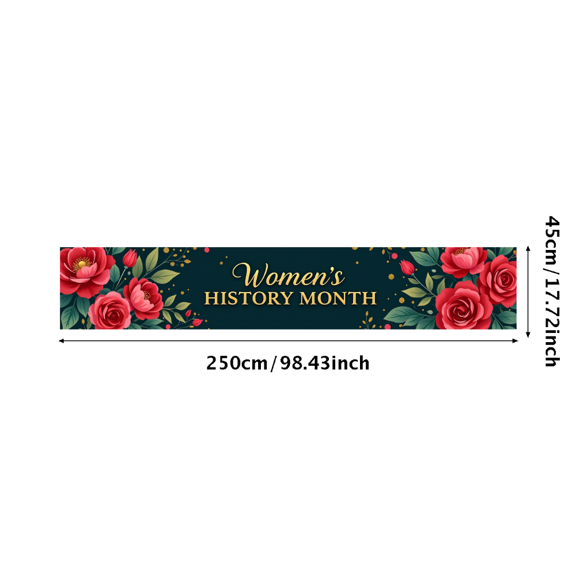 LUUFILx Women's History Month Banner Floral Backdrop Event Decoration Party Supplies Celebration Background Photography Decors