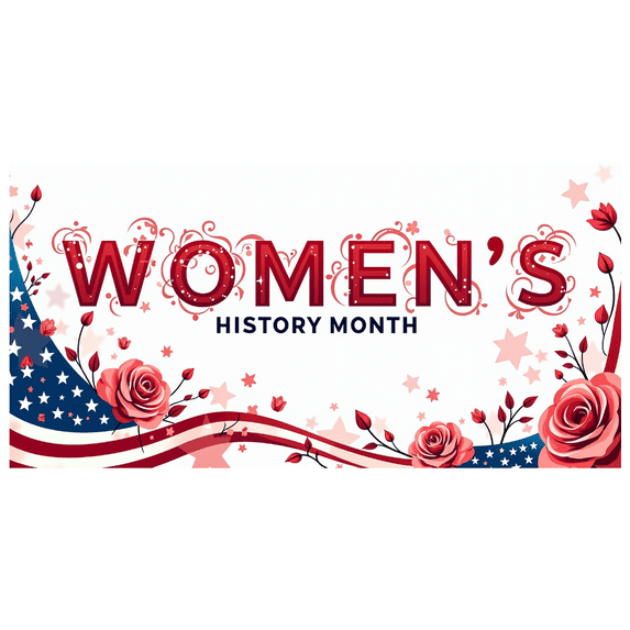 LUUFILx Women's History Month Banner Floral Backdrop for Events Office Party Decoration Photography Props Background Wall Art Celebration Decor