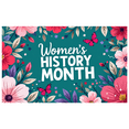 thumbnail image 1 of LUUFILx Women's History Month Banner Floral Backdrop for Events Office Party Decoration Photography Props Background Wall Art Celebration Decor, 1 of 8