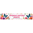 thumbnail image 1 of LUUFILx Women's History Month Banner Floral Backdrop for Events Office Party Decoration Photography Props Background Wall Art Celebration Decor, 1 of 8