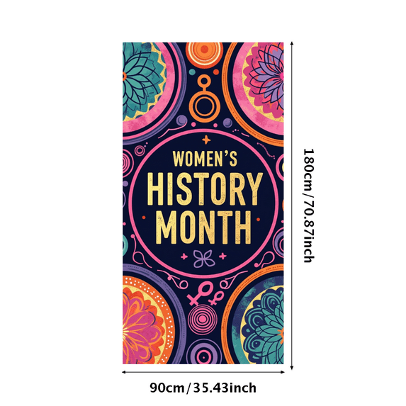LUUFILx Women's History Month Celebration Banner Colorful Event Backdrop Background Wall Decors Party Supplies Photography Props Festival Decorations