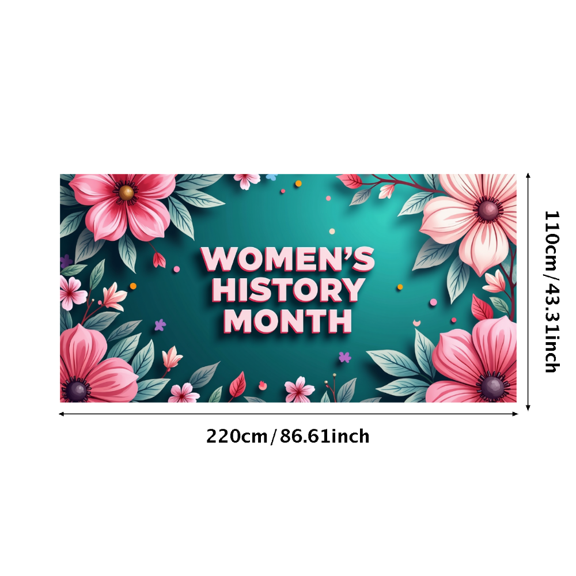 LUUFILx Women's History Month Celebration Banner Colorful Event Backdrop Background Wall Decors Party Supplies Photography Props Festival Decorations