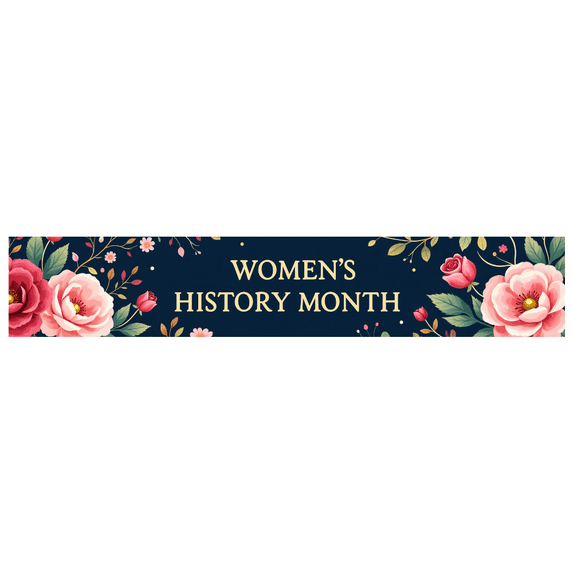 LUUFILx Women's History Month Floral Banner Photography Props Party Supplies Backdrop Background Decorations Event Celebration Wall Decor
