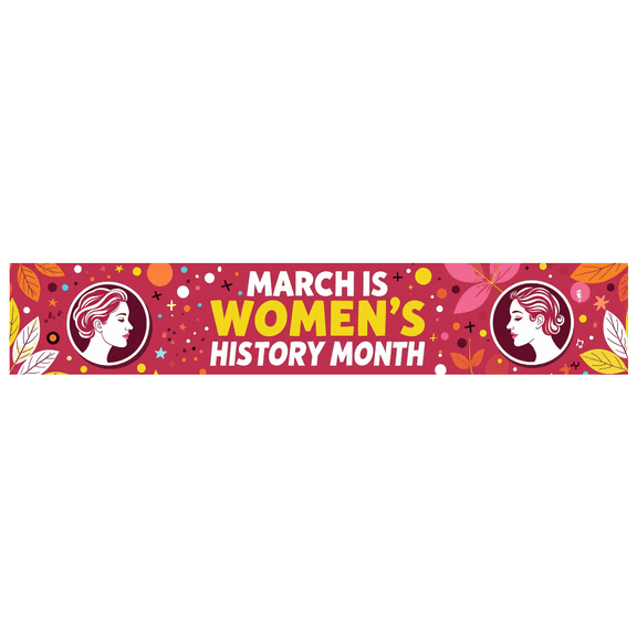 LUUFILx Women's History Month Flower Backdrop Banner Roses Butterflies March Decorations Photography Props Celebration Event Party Supplies Background