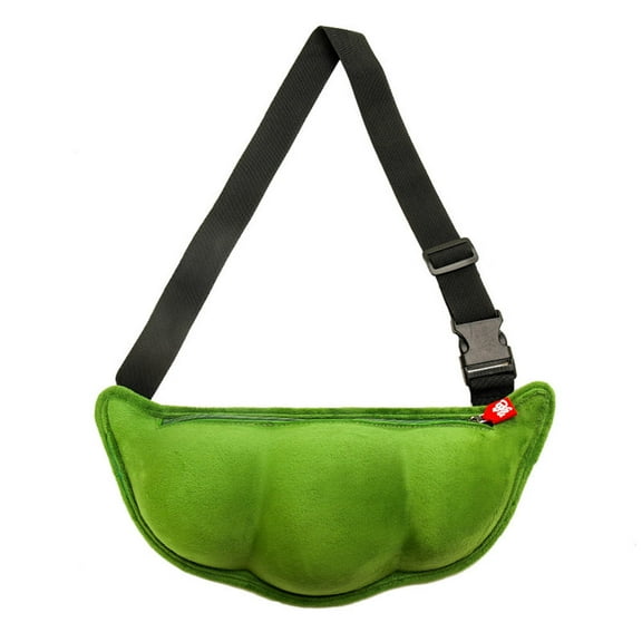 LUUFILx Women's Plush Pea Shape Messenger Bag, Green