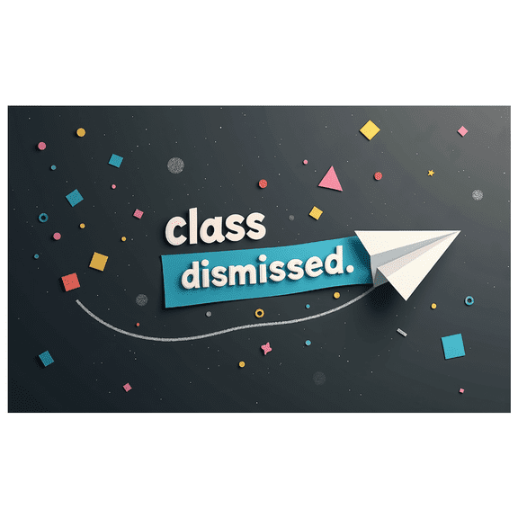 LUUFILx Yellow Background Banner with Paper Plane and Stars Class Dismissed Theme Backdrop Party Decorations Graduation Celebrations School Events Photography Props