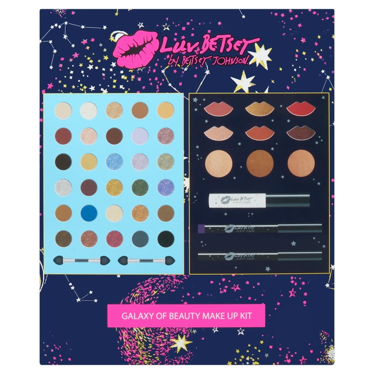 Luv Betsey Blockbuster Makeup Kit, 30 Eye Shadows, Lip Glosses