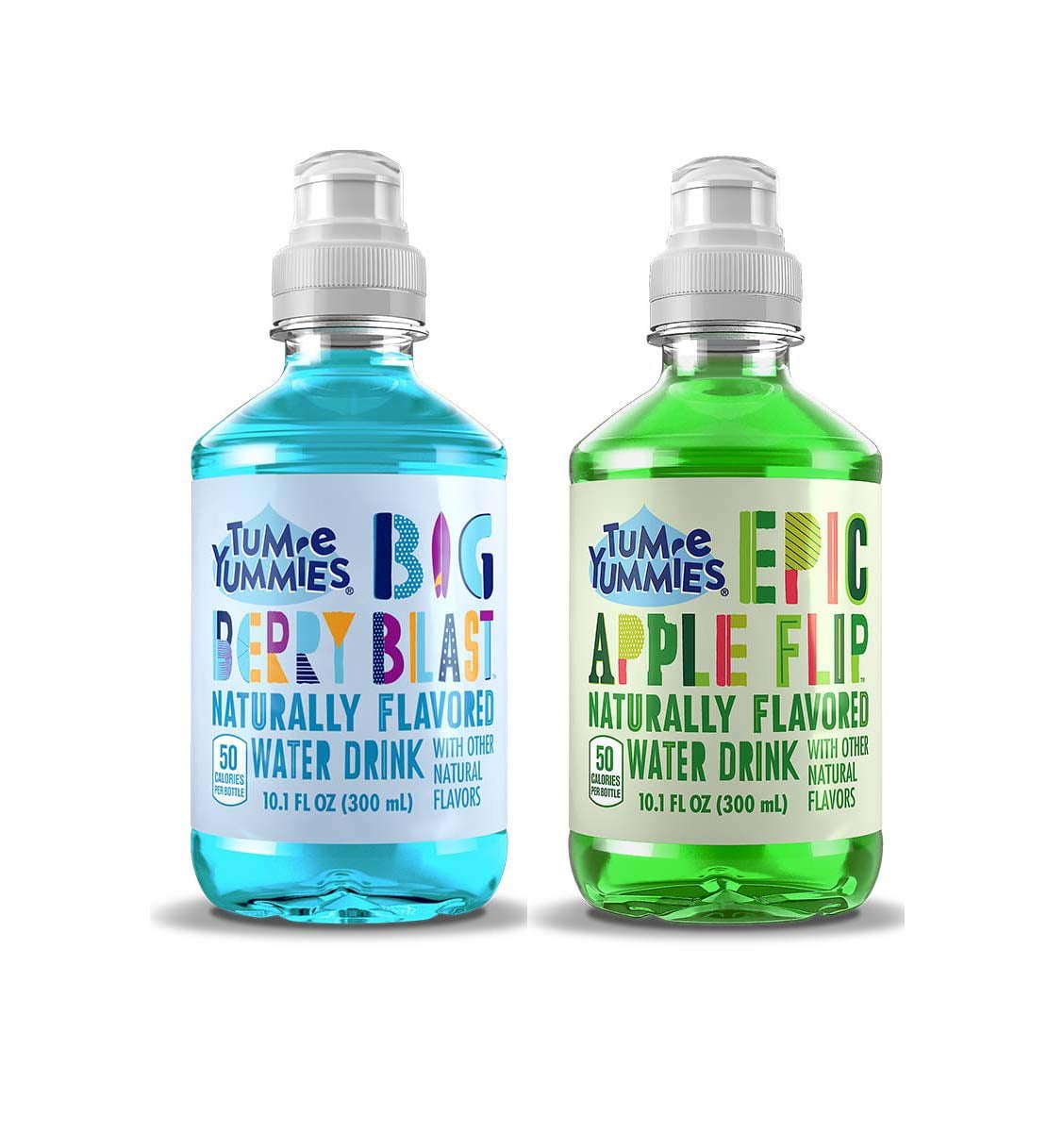 LUV-BOX Variety Tum-e Yummies Fruit Flavored Drink pack of 24 , 10.1 fl oz , Big Berry Blast , Epic Apple Flip