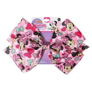 Cute Disney Junior Minnie Single Hair Bow For Girls - One Large Printed Hair Bow Featuring your Favorite Character Minnie - Alligator Clip - Birthday Gift for G