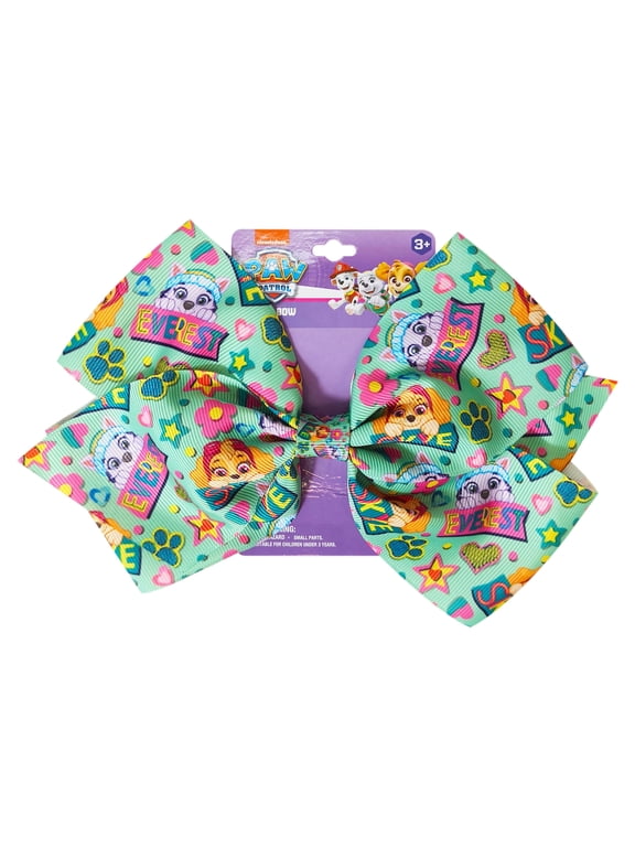 Cute Paw Patrol Single Hair Bow For Girls - One Large Printed Hair Bow Featuring your Favorite Paw Patrol Characters - Alligator Clip - Birthday Gift for Girls Ages 3+
