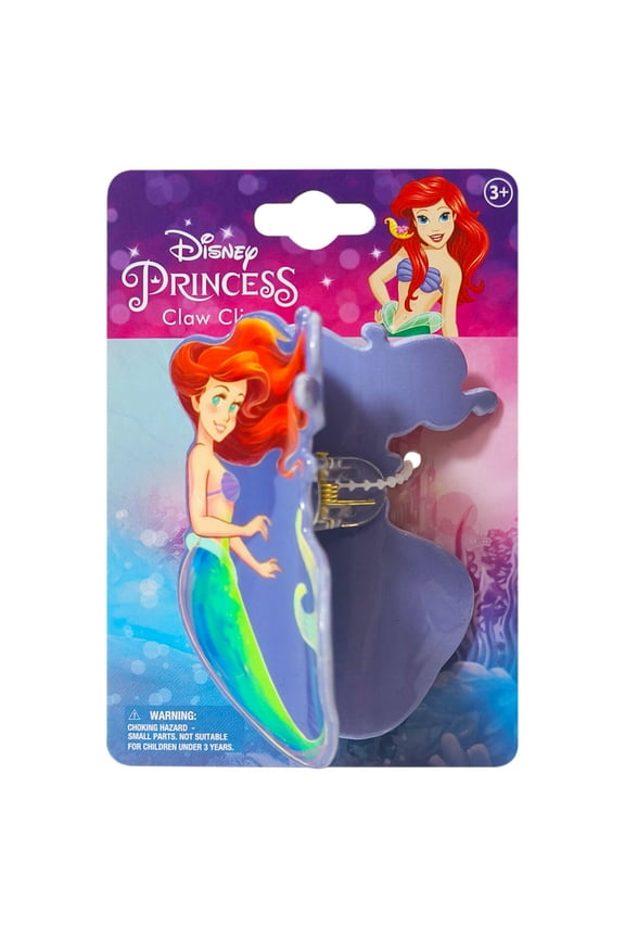 Glam Up Your Look with Butterfly Hair Clip - One Cute Hair Clip with Your Favorite Little Mermaid Ariel Character with Soft Claw Clips - Ages 3+