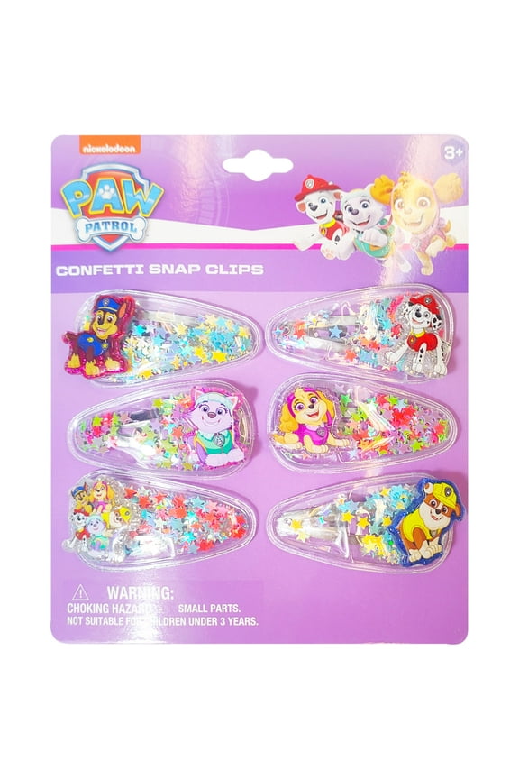6pc Cute Hair Clips For Girls with Favorite Character Charms, Magical Confetti Hair Clips for Kids, Toddler Hair Accessories, Ages 3+