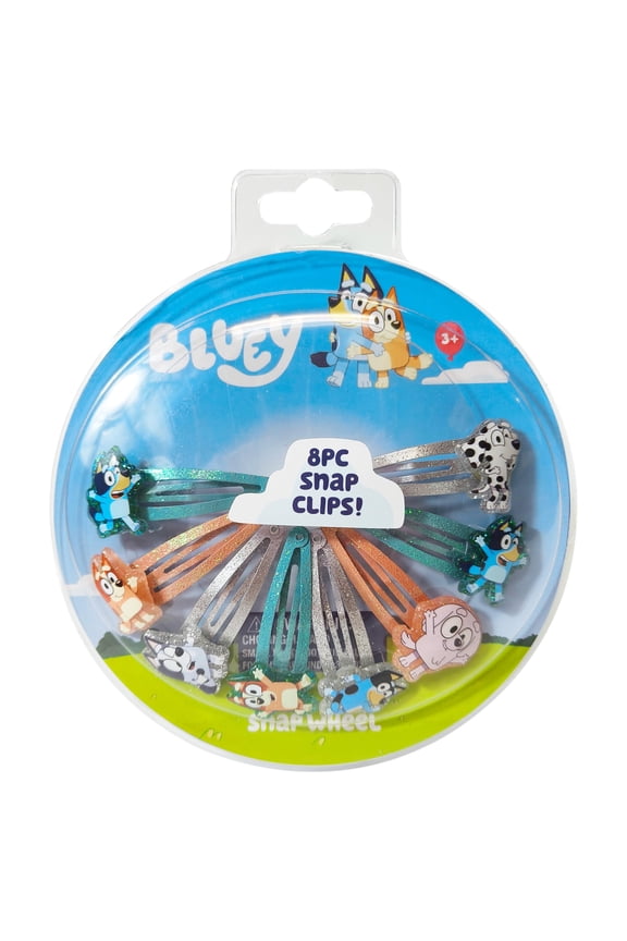 Bluey Hair Clips for Girls Snap Clips 8 Pack Multi Color Ages 3+
