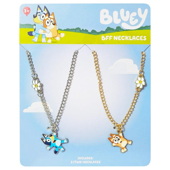 LUV HER Bluey and Bingo BFF Necklace Set, Girls Friendship Gift for Ages 3+