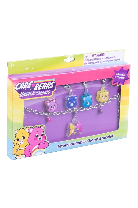 Care Bears Girls Add A Charm Box Set with 1 charm bracelet & 5 interchangeable charms - Ages 3+