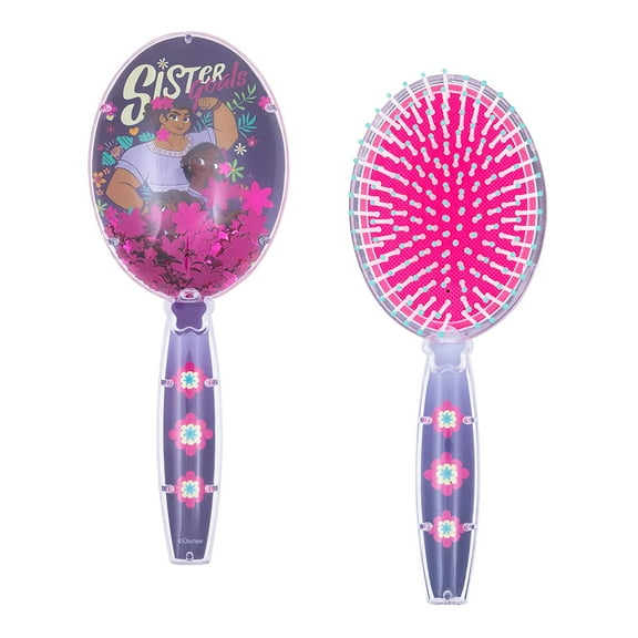 LUV HER Disney Encanto Confetti Hair Brush for Girls - Gentle Detangling, Rounded Bristles, Ages 3+