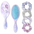 thumbnail image 1 of Frozen Princess Elsa Hair Accessory 5 Pcs Set - 1 Regular 9 inch Frozen Hairbrush & 4 Frozen Scrunchies - Detangling Brush & Elastic Hair Ties Ropes for Girls, Ages 3+, 1 of 5