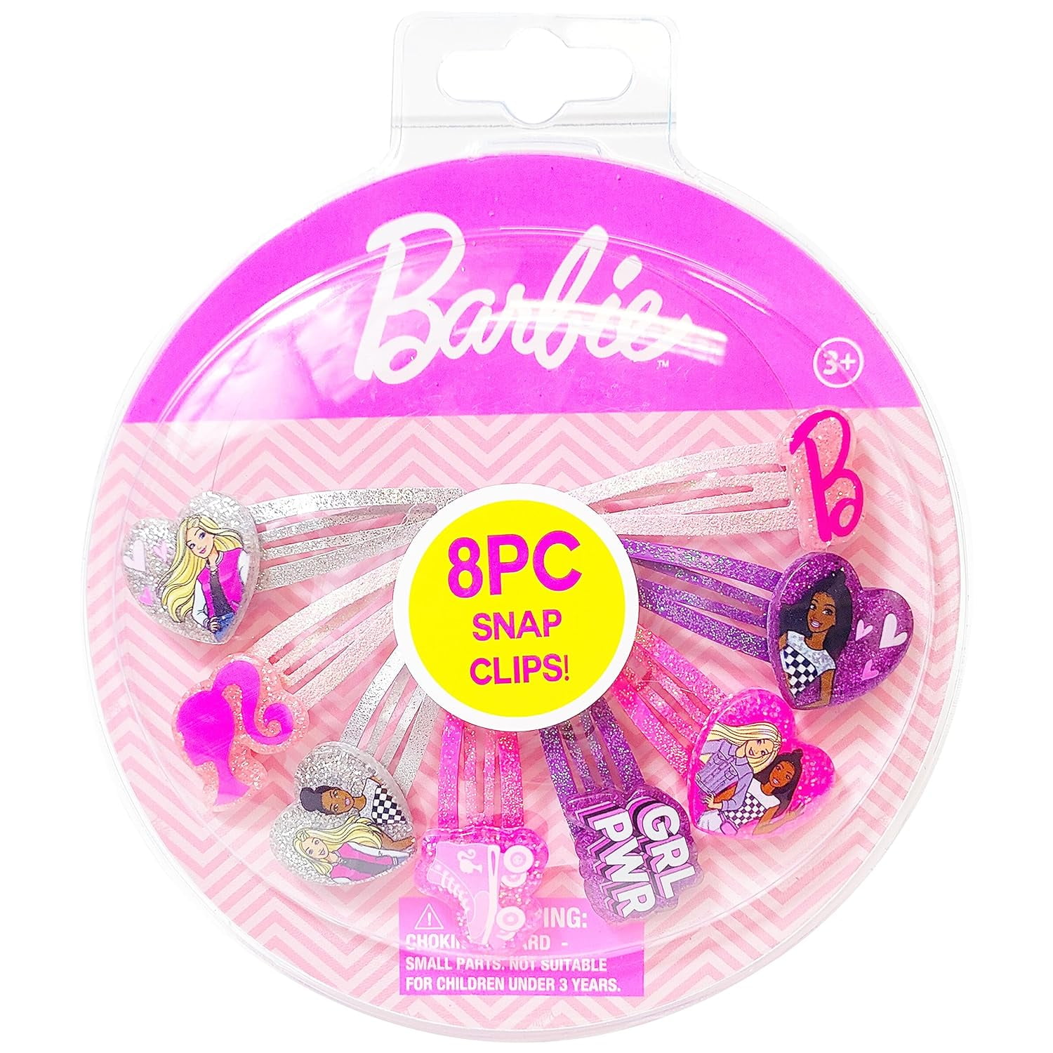 LUV HER Girls Barbie Hair Clips, 8 Pieces - Colorful Non