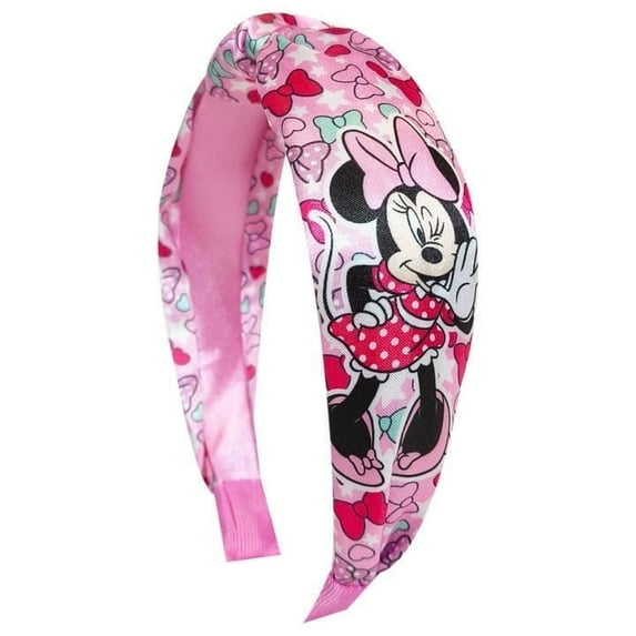 LUV HER Licensed Disney Minnie Knotted Headband - Thick Headbands For Girls - One Size Fit All - Hair Accessories For Her Ages 3+