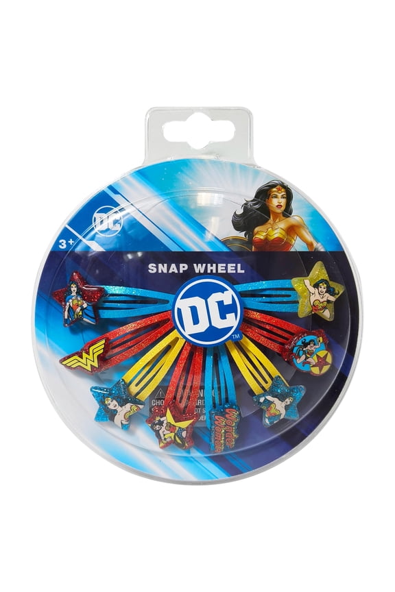 Wonder Women Hair Clips for Girls Snap Clips 8 Pack Multi Color Ages 3+