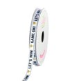 thumbnail image 1 of LUV Ribbons 3/8" Inch Satin Let Win Ribbon, White, 1 of 1