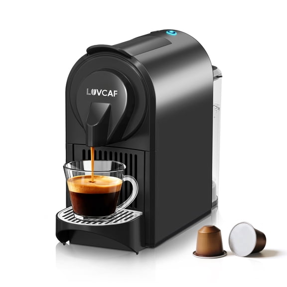 LUVCAF Compact Espresso Coffee Machine for Nespresso Original Pods, Fast Heating, 1400W, Black